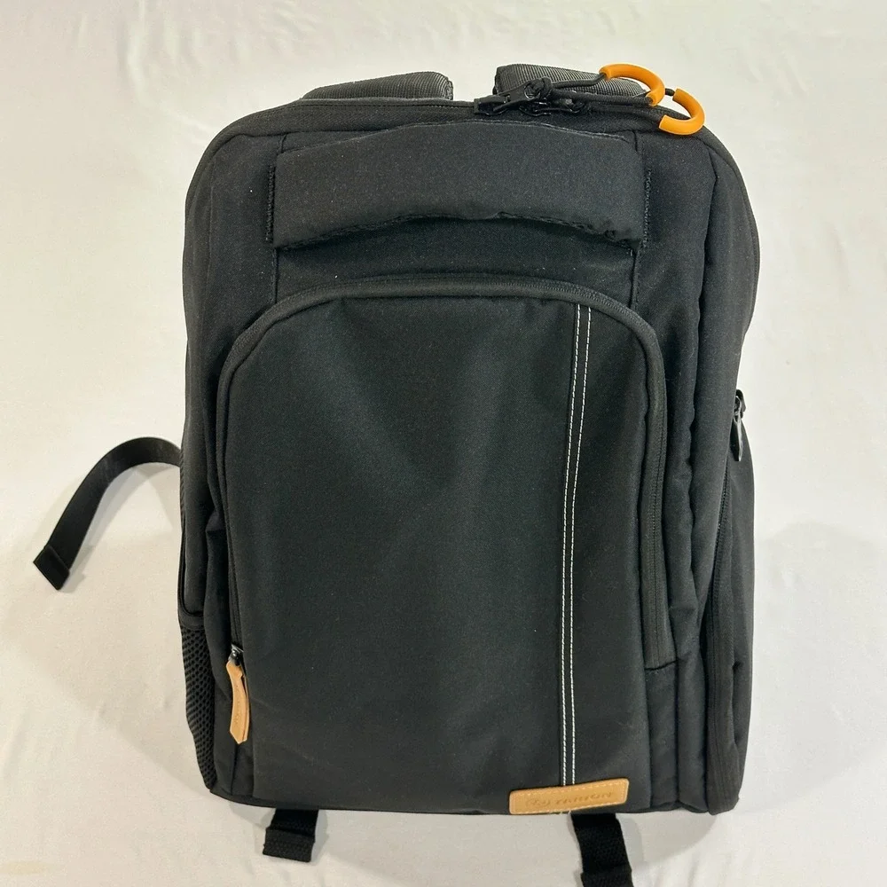 Tarion Camera Backpack Waterproof Canvas DSLR SLR Case Laptop Compartment Black